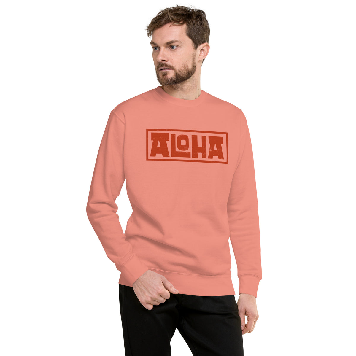 Aloha Hawaii Billboard vintage graphic, printed on a SodaPop Cool crew sweatshirt.