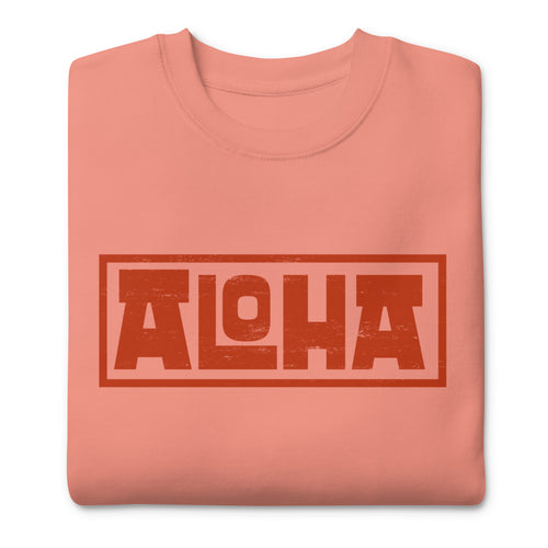 Aloha Hawaii Billboard vintage graphic, printed on a SodaPop Cool crew sweatshirt.