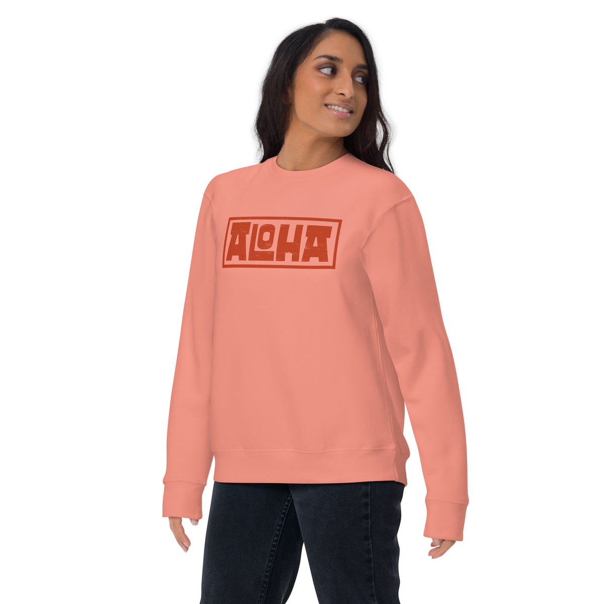 Aloha Hawaii Billboard vintage graphic, printed on a SodaPop Cool crew sweatshirt.