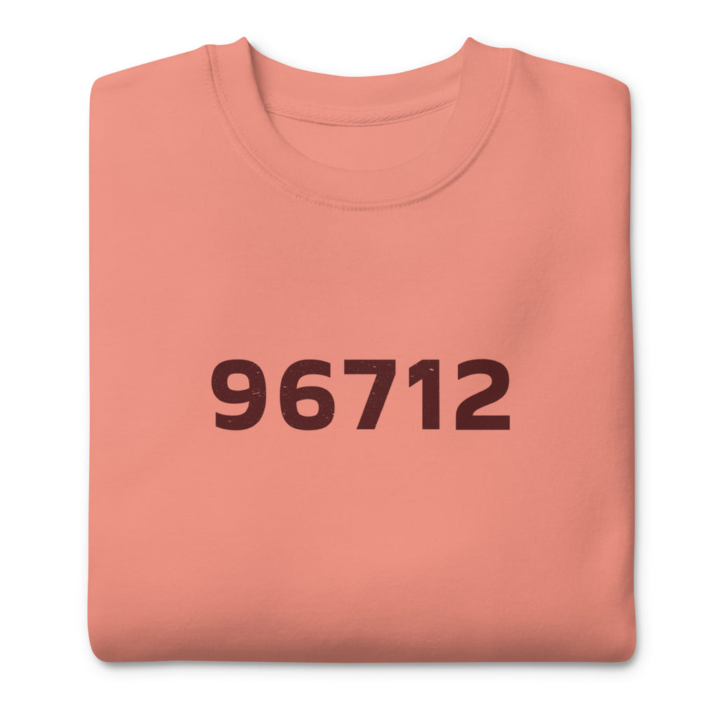 North Shore O'ahu Hawaii Zip 96712 vintage graphic, printed on a SodaPop Cool crew sweatshirt.