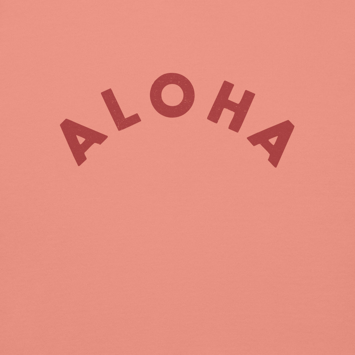 "Aloha" in clean vintage Hawaiian lettering, printed on a SodaPop Cool crew sweatshirt.