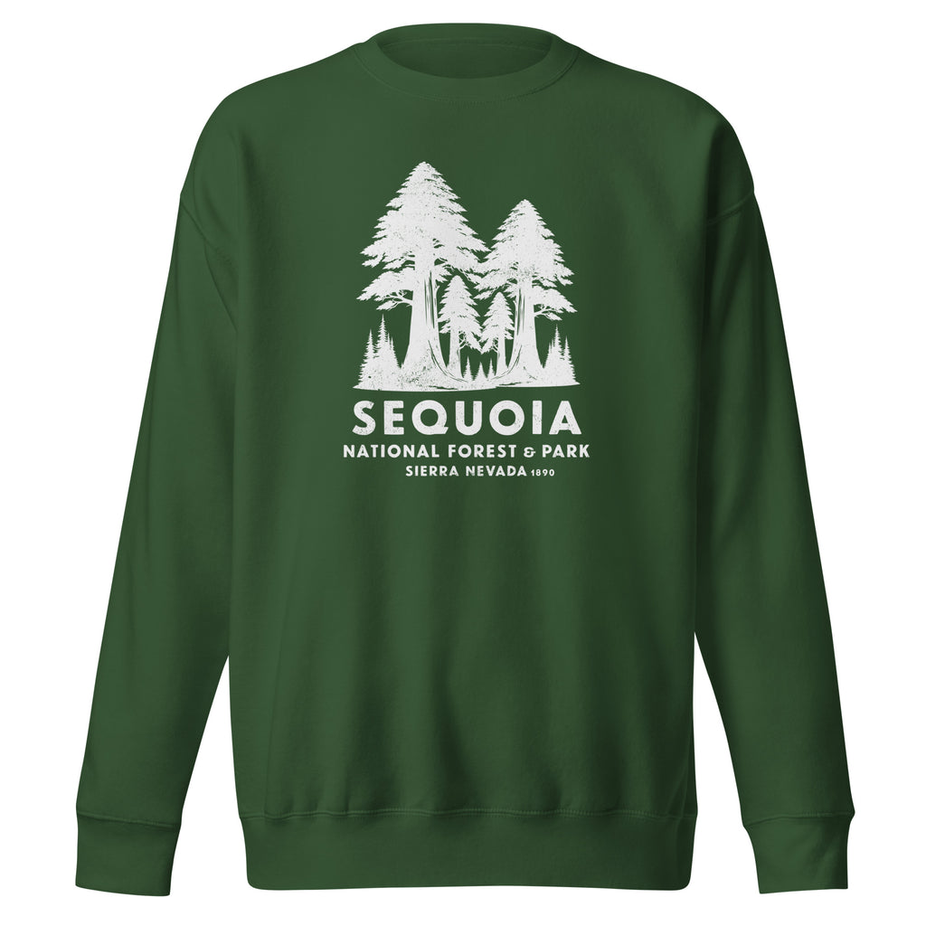 Sequoia Forest & Park California vintage graphic, printed on a SodaPop Cool crew sweatshirt.