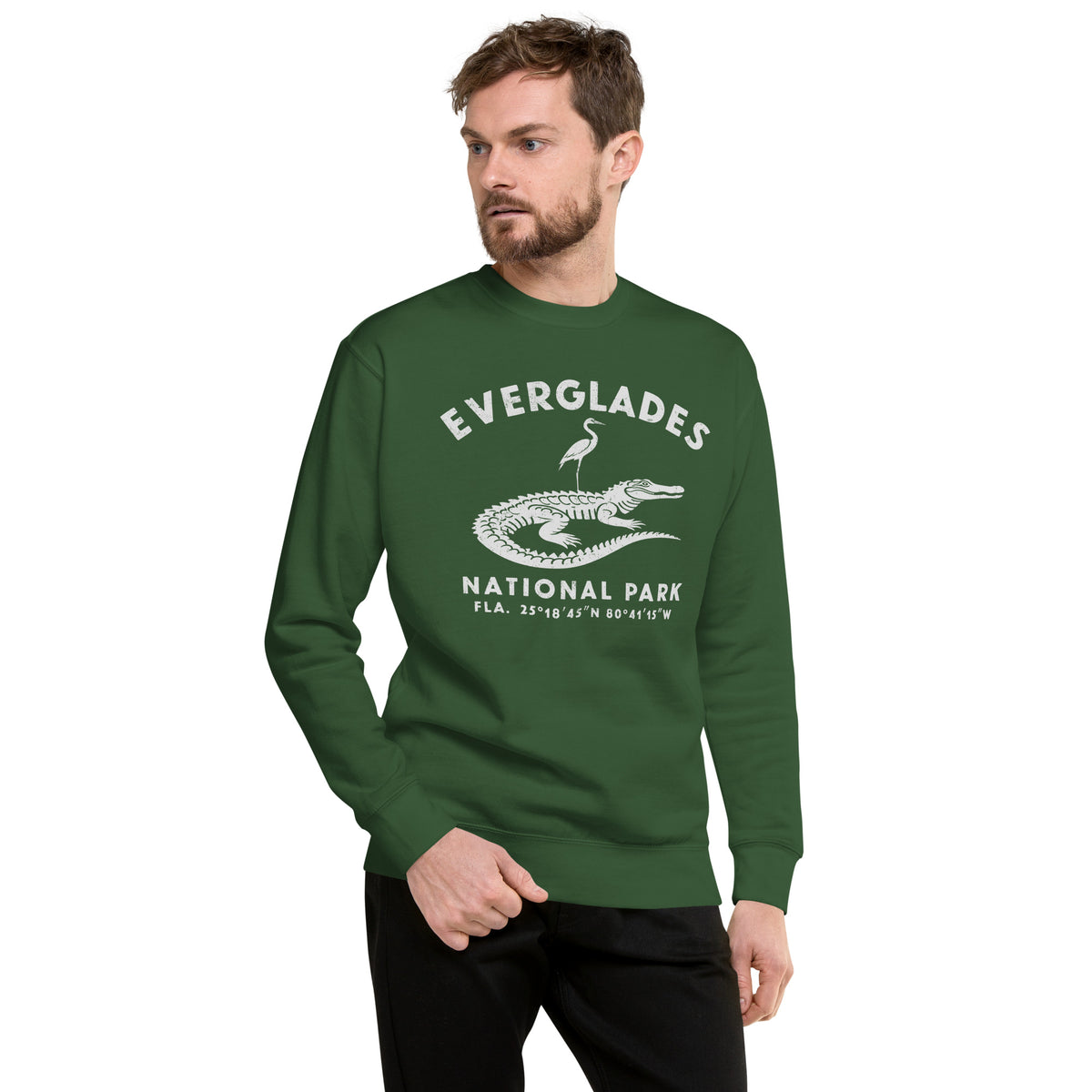 Everglades National Park Florida vintage graphic, printed on a SodaPop Cool crew sweatshirt.