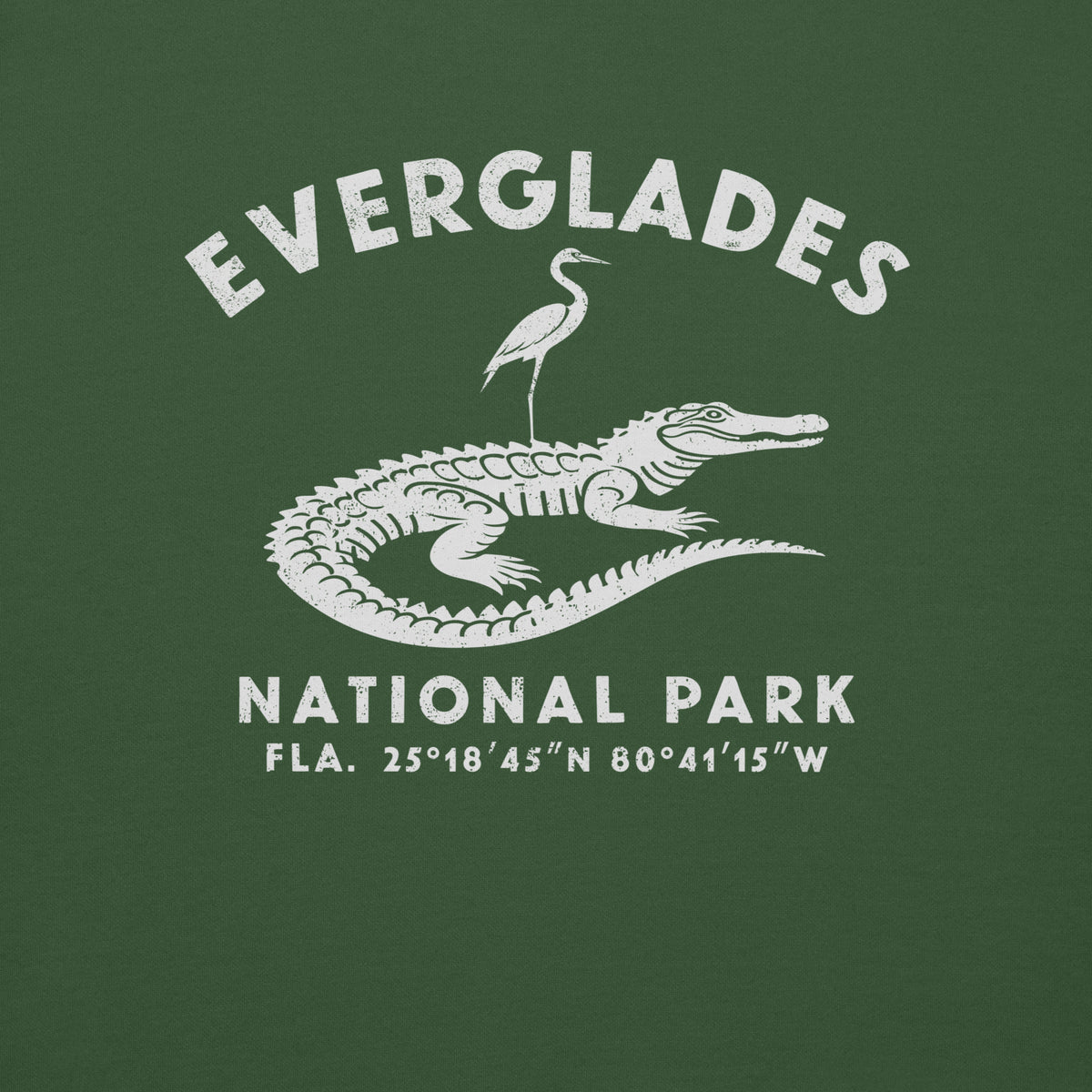 Everglades National Park Florida vintage graphic, printed on a SodaPop Cool crew sweatshirt.