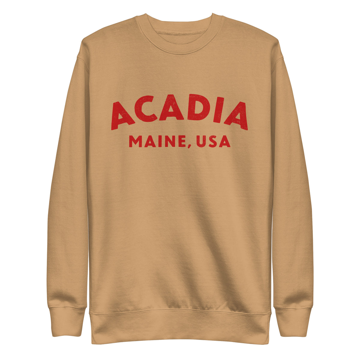 Acadia Maine Park vintage graphic, printed on a SodaPop Cool crew sweatshirt.