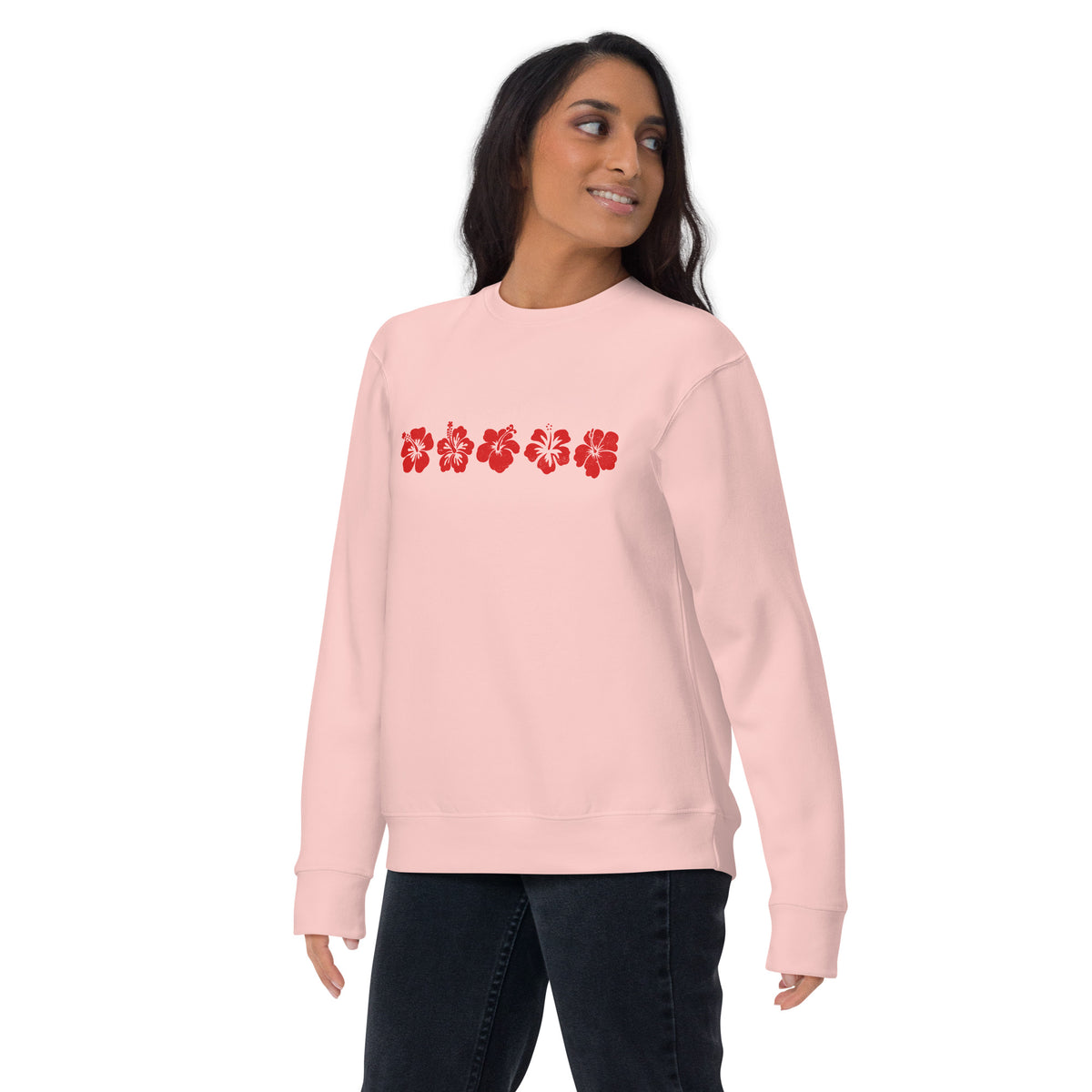 Aloha Hawaii Flowers vintage graphic, printed on a SodaPop Cool crew sweatshirt.