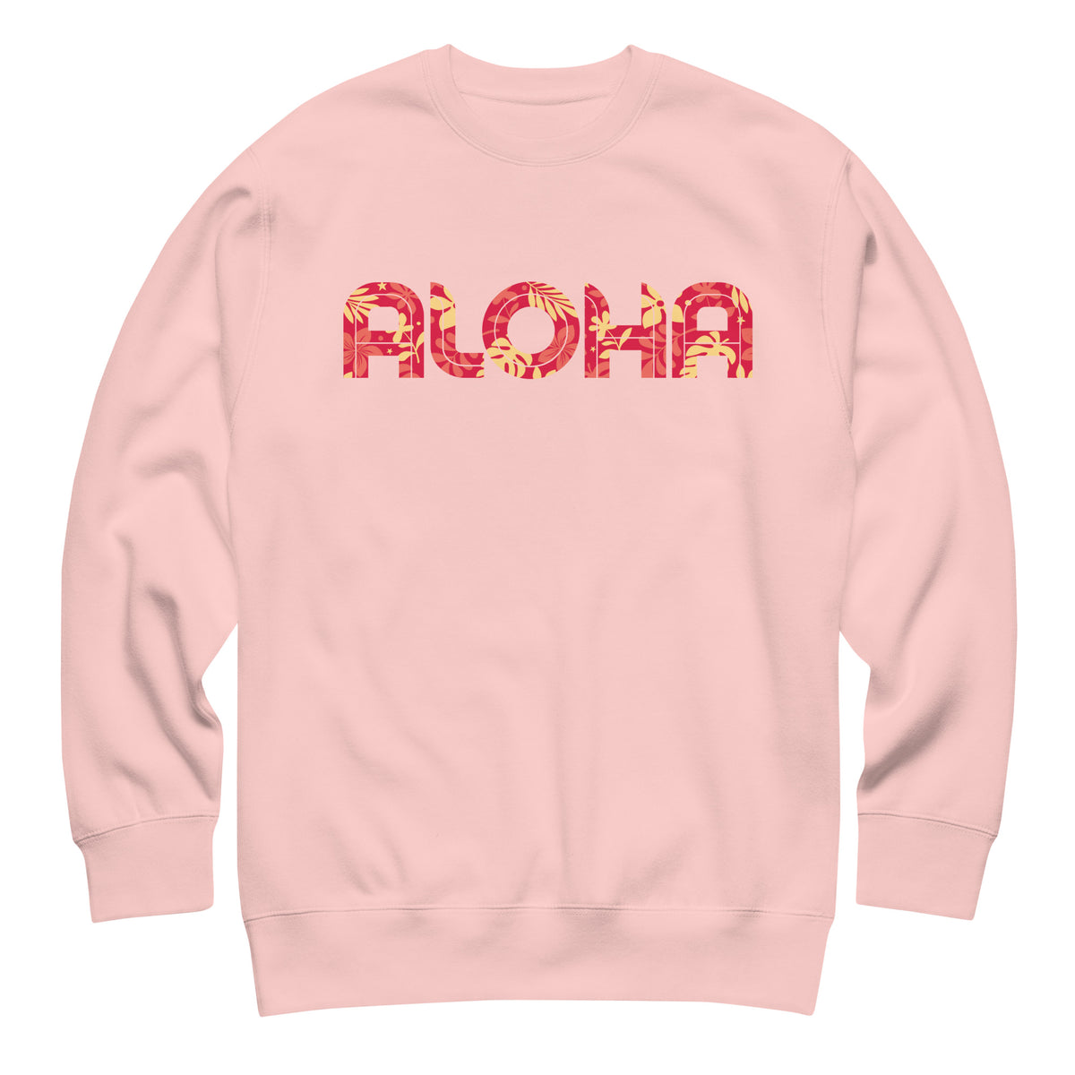 Aloha Hawaii Flowers Print vintage graphic, printed on a SodaPop Cool crew sweatshirt.