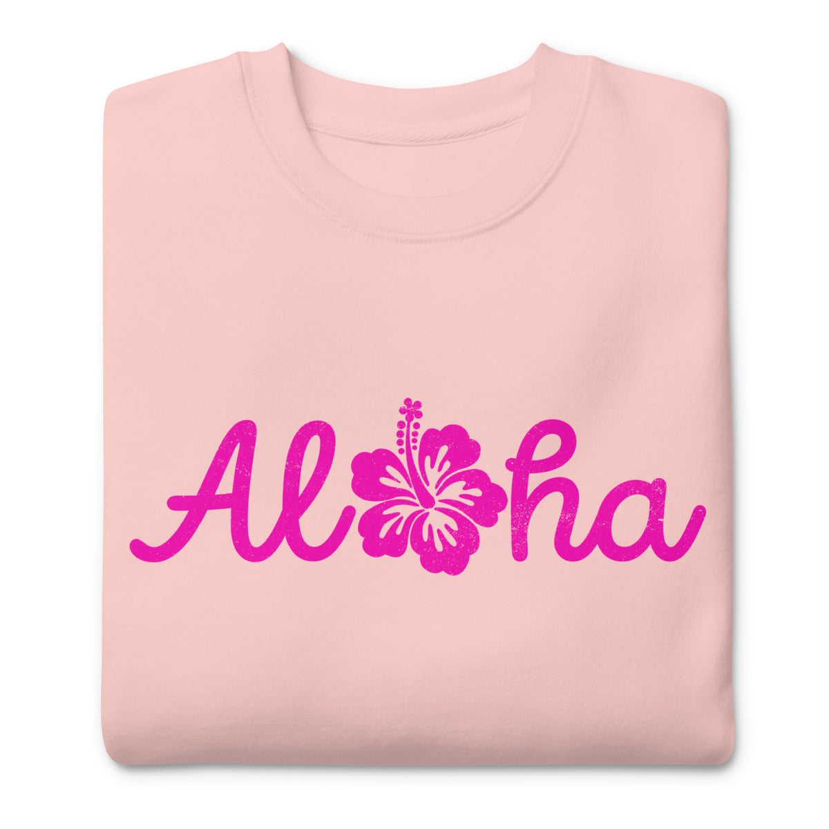 Aloha Hawaii Hibiscus Flower vintage graphic, printed on a SodaPop Cool crew sweatshirt.