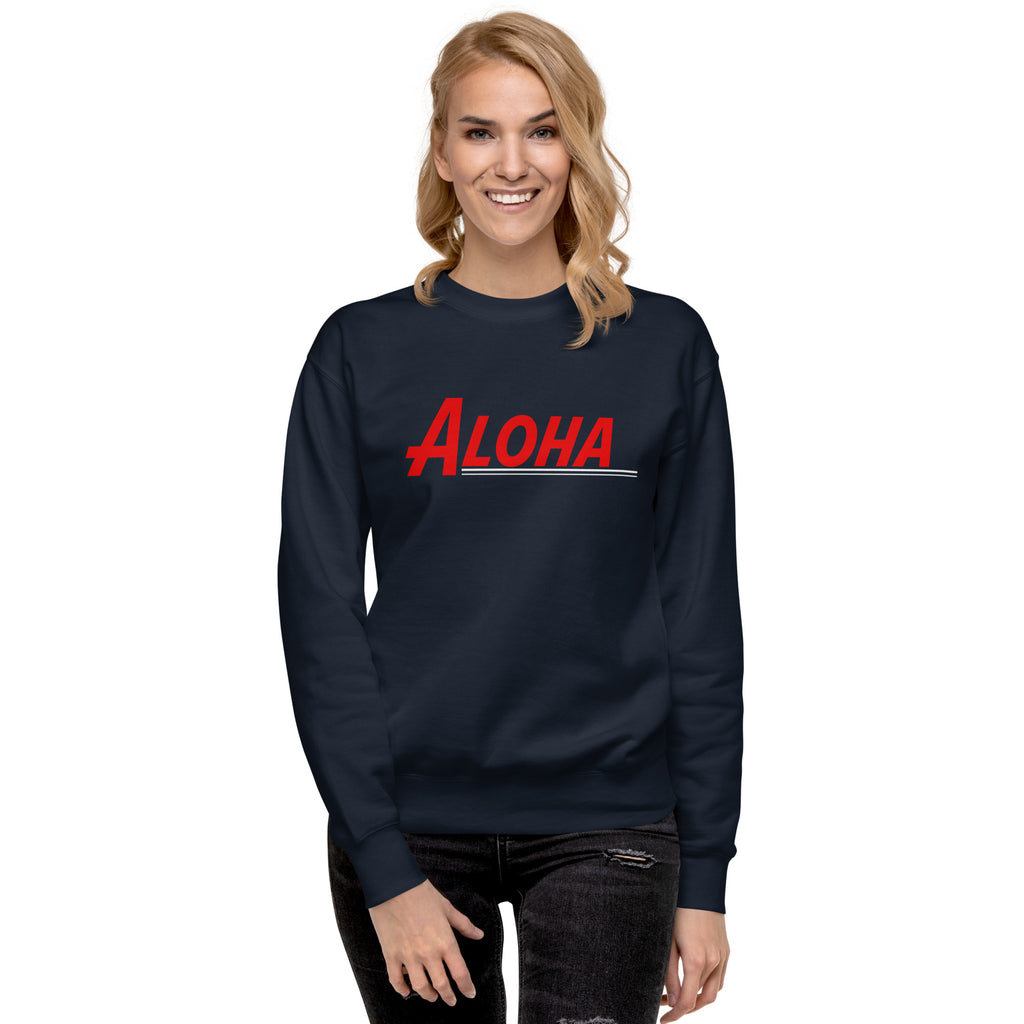 Aloha Hawaii Retro vintage graphic, printed on a SodaPop Cool crew sweatshirt.