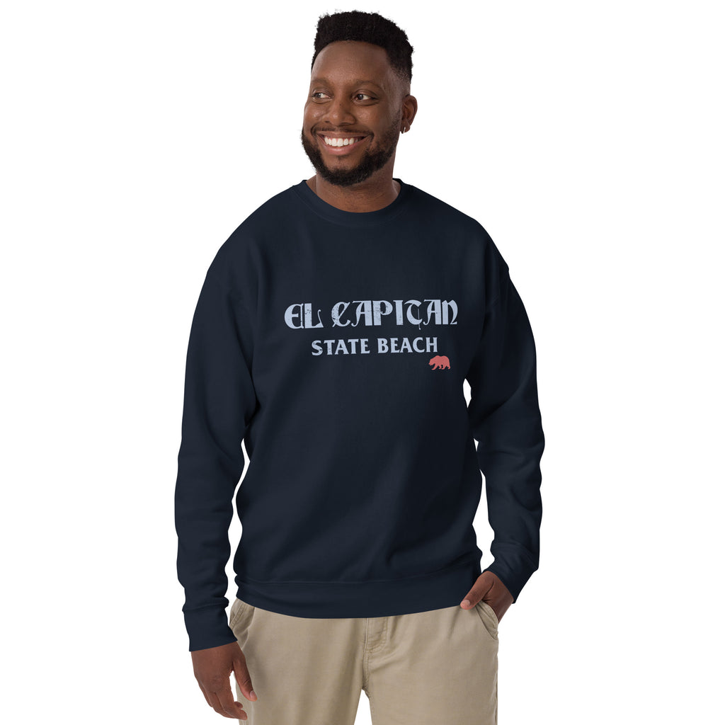 El Capitan State Beach California vintage graphic, printed on a SodaPop Cool crew sweatshirt.