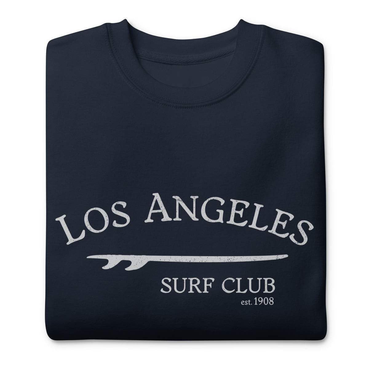 Los Angeles California Surf Club vintage graphic, printed on a SodaPop Cool crew sweatshirt.