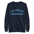 "La Jolla Aquarium" in classic vintage type, printed on a SodaPop Cool crew sweatshirt.