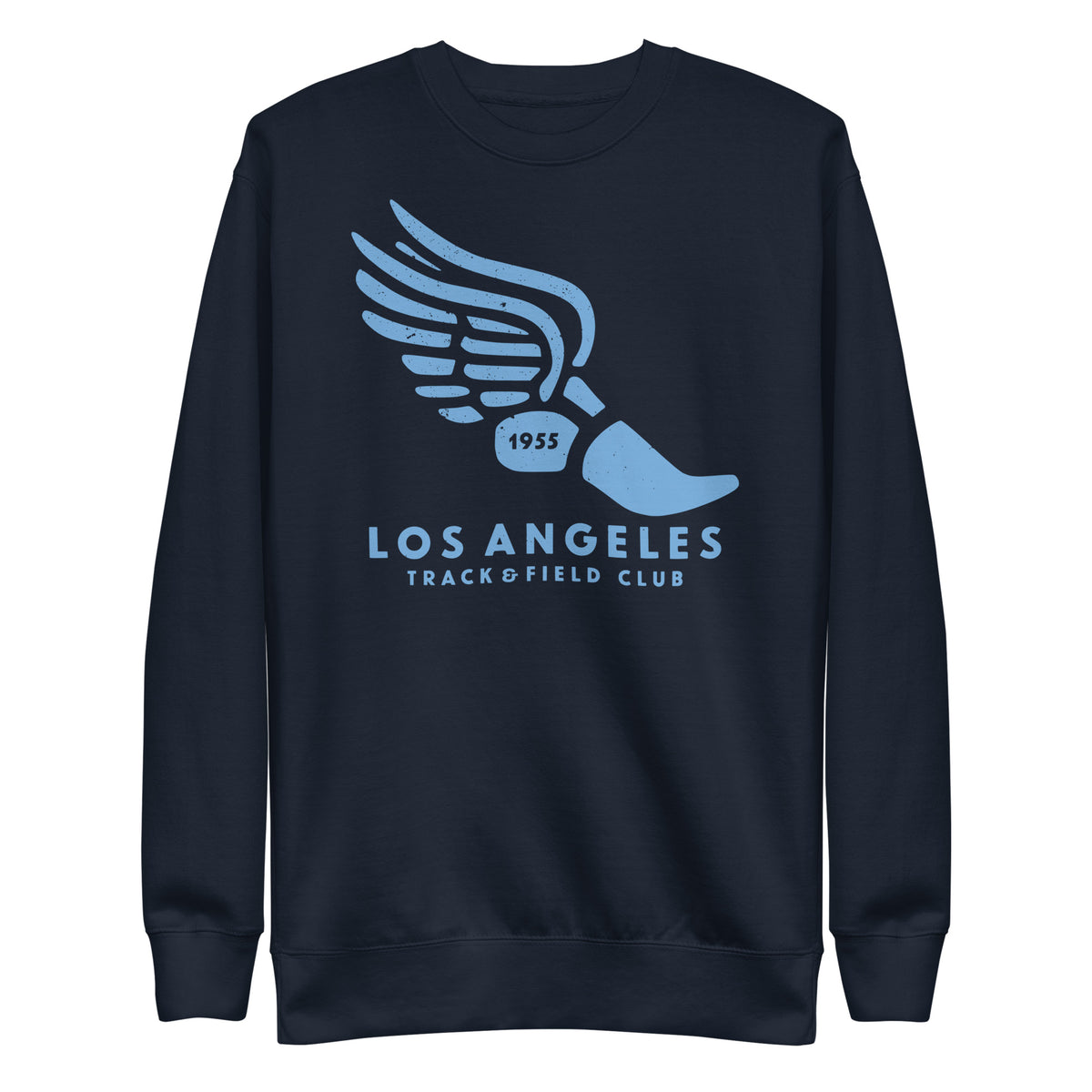 Los Angeles Track & Field 1955 California vintage graphic, printed on a SodaPop Cool crew sweatshirt.