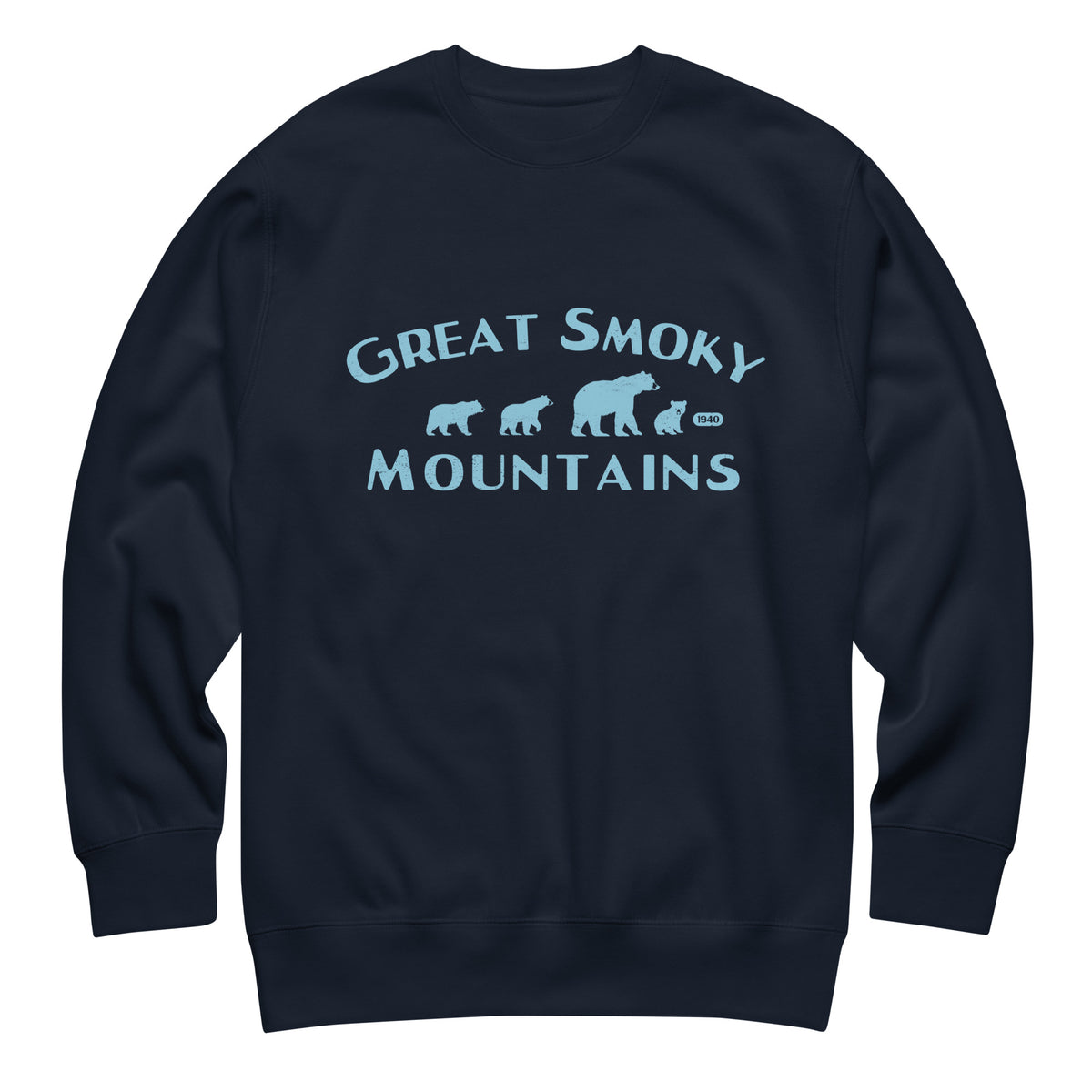 Great Smoky Mountains Park Bears vintage graphic, printed on a SodaPop Cool crew sweatshirt.