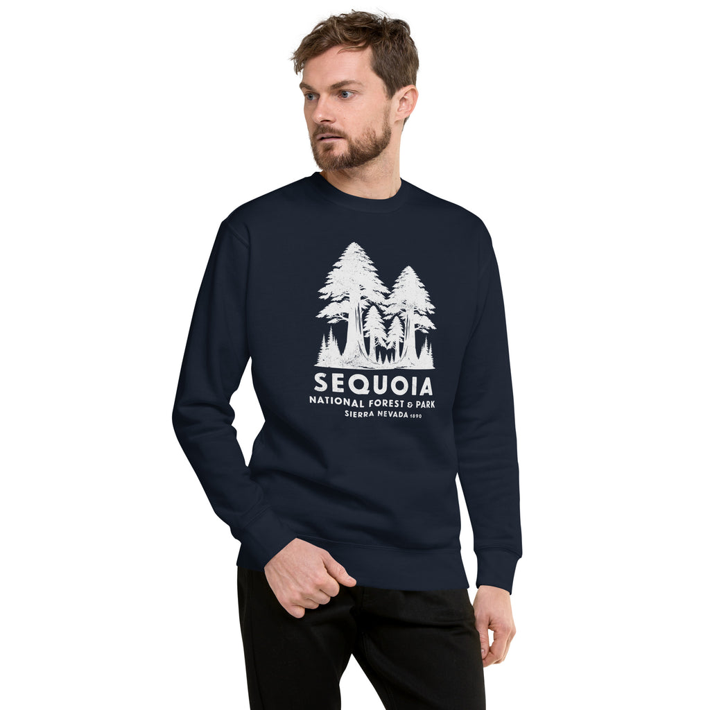 Sequoia Forest & Park California vintage graphic, printed on a SodaPop Cool crew sweatshirt.