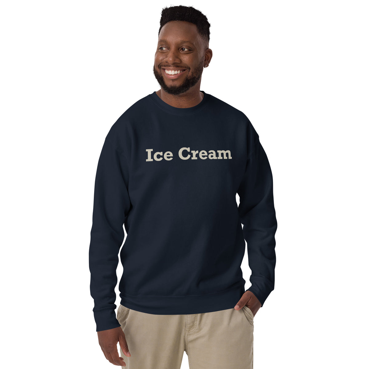 Ice Cream vintage graphic, printed on a SodaPop Cool crew sweatshirt.