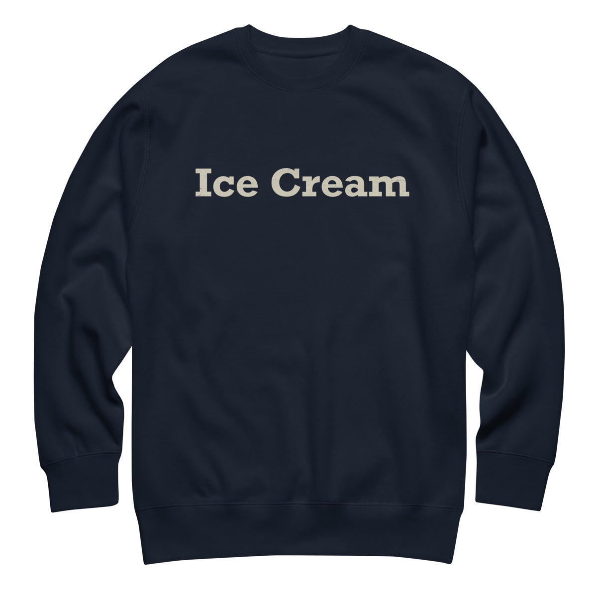 Ice Cream vintage graphic, printed on a SodaPop Cool crew sweatshirt.