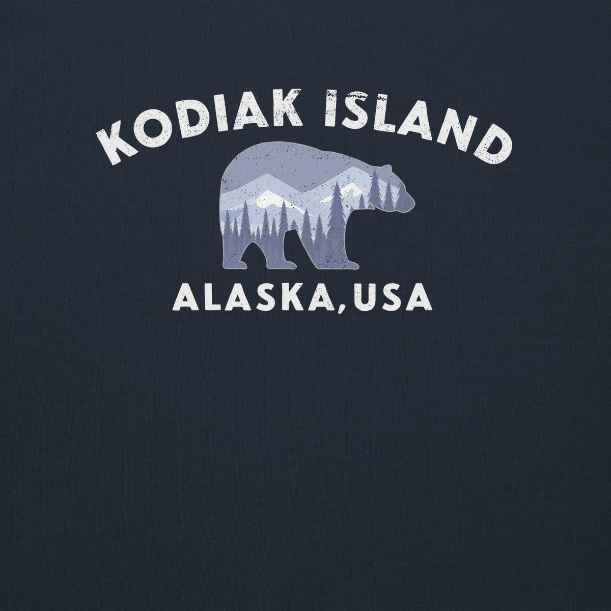Kodiak Island Alaska Park Bear vintage graphic, printed on a SodaPop Cool crew sweatshirt.