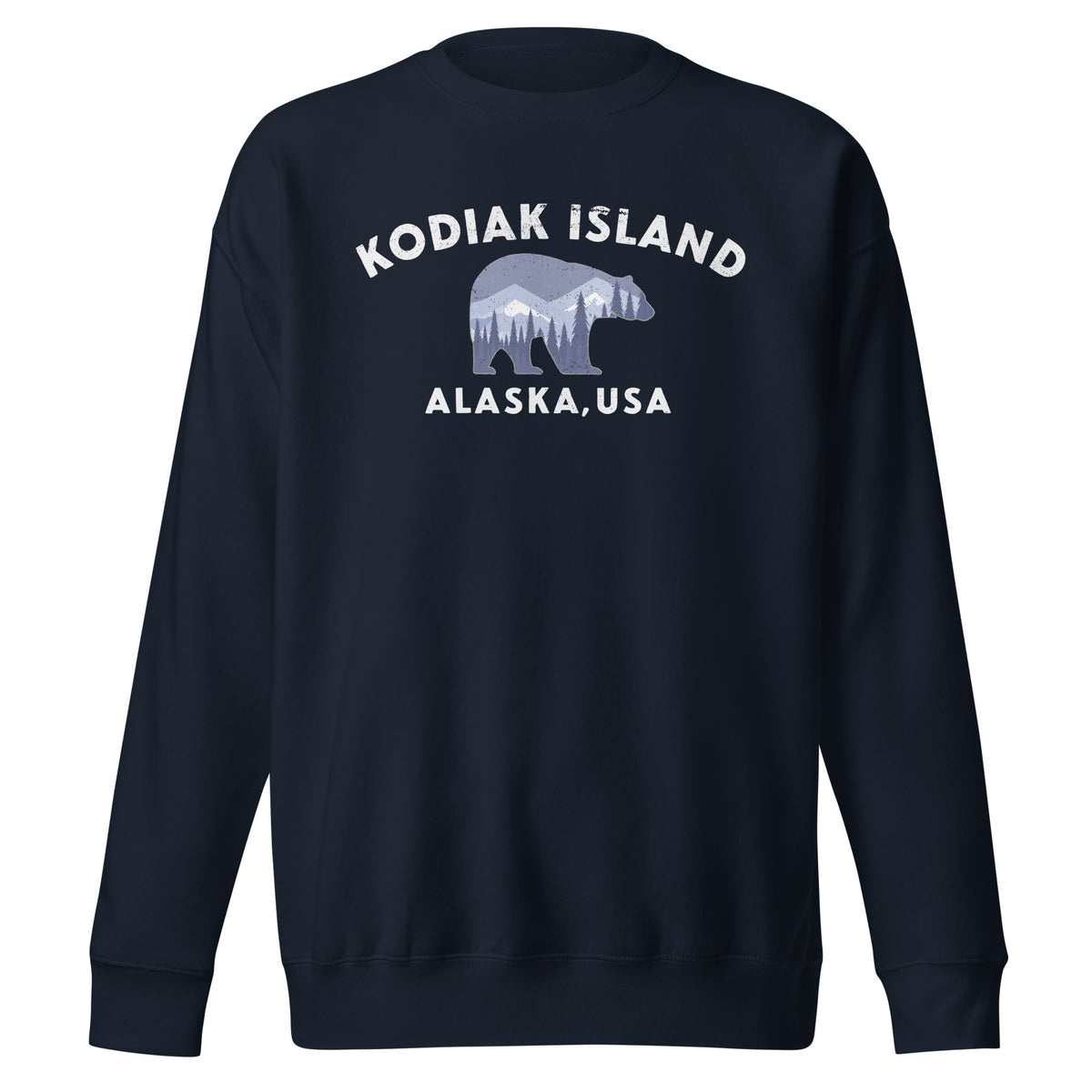 Kodiak Island Alaska Park Bear vintage graphic, printed on a SodaPop Cool crew sweatshirt.