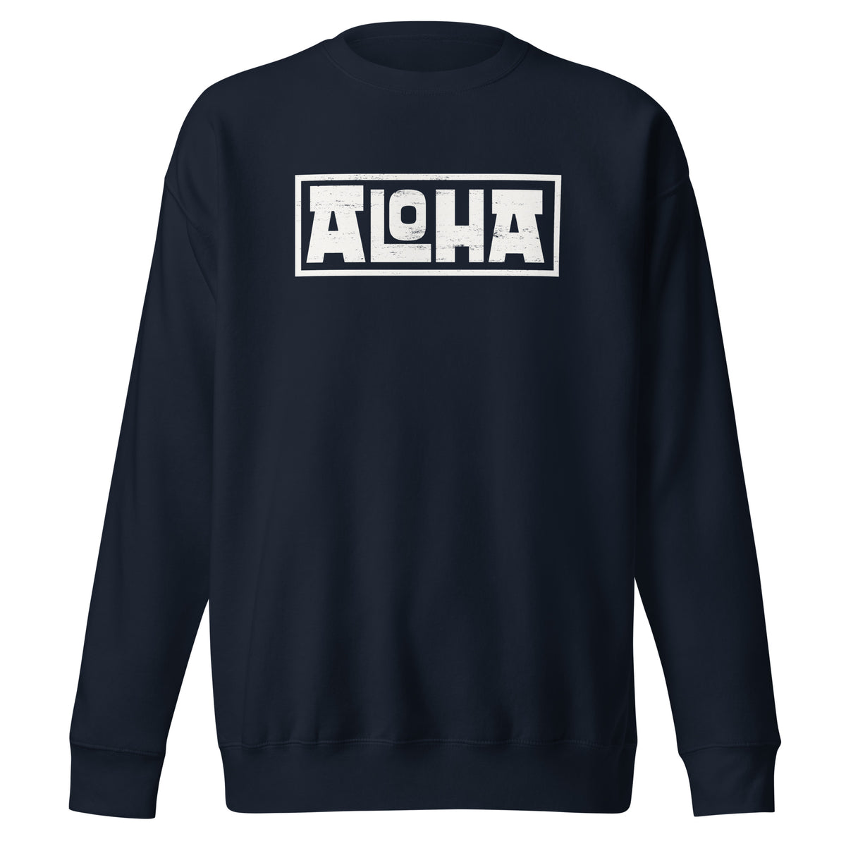 Aloha Hawaii Billboard vintage graphic, printed on a SodaPop Cool crew sweatshirt.