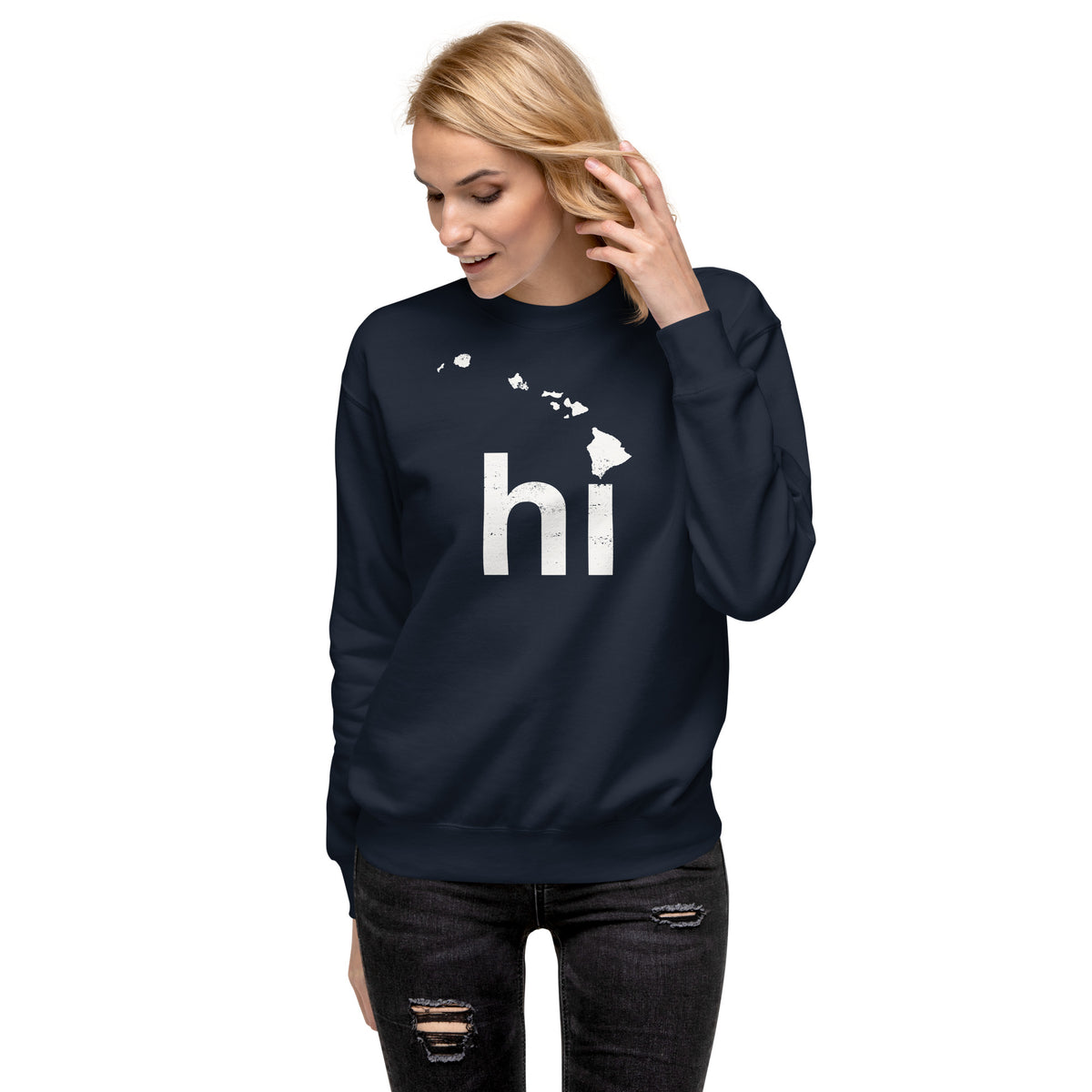 Aloha Hawaii Islands vintage graphic, printed on a SodaPop Cool crew sweatshirt.