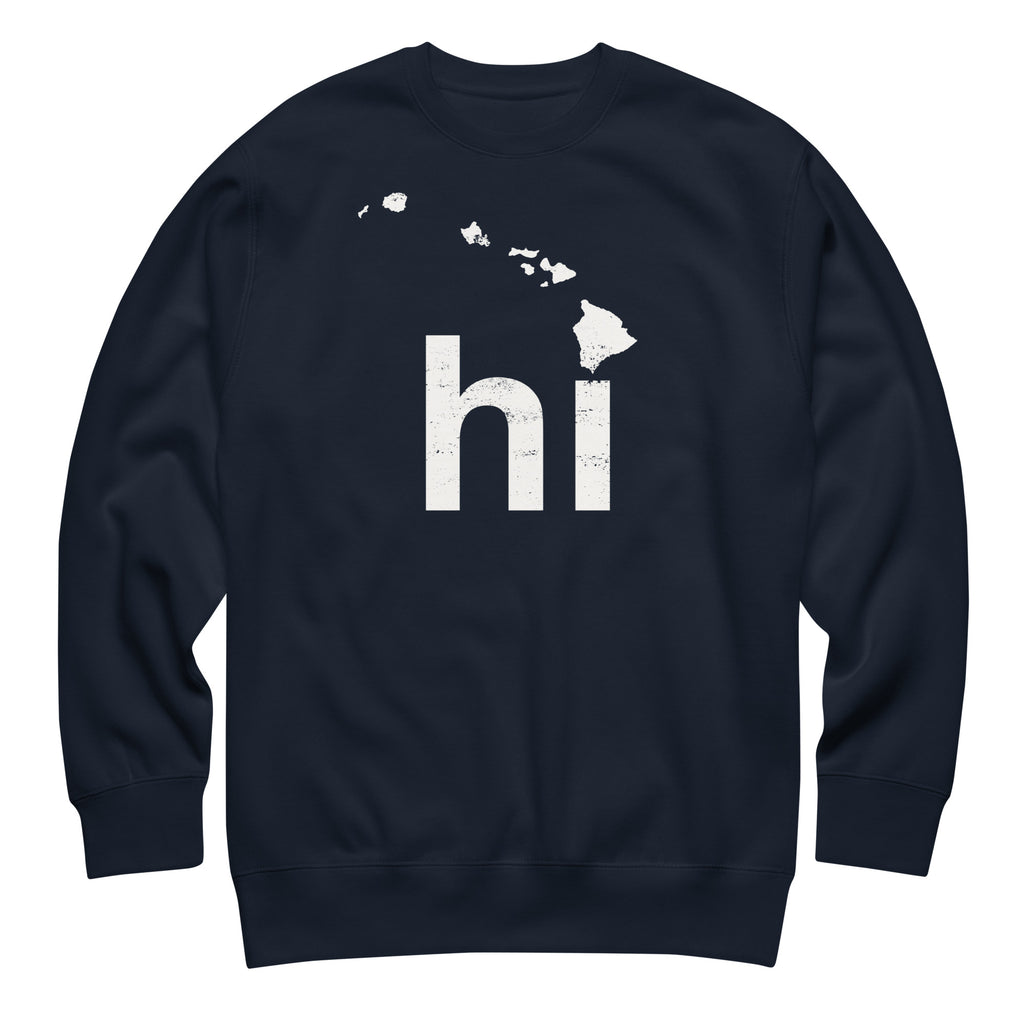 Aloha Hawaii Islands vintage graphic, printed on a SodaPop Cool crew sweatshirt.