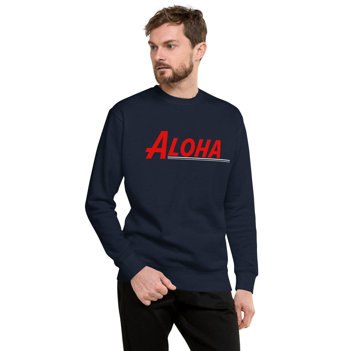 Aloha Hawaii Retro vintage graphic, printed on a SodaPop Cool crew sweatshirt.