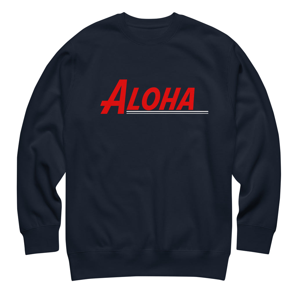 Aloha Hawaii Retro vintage graphic, printed on a SodaPop Cool crew sweatshirt.