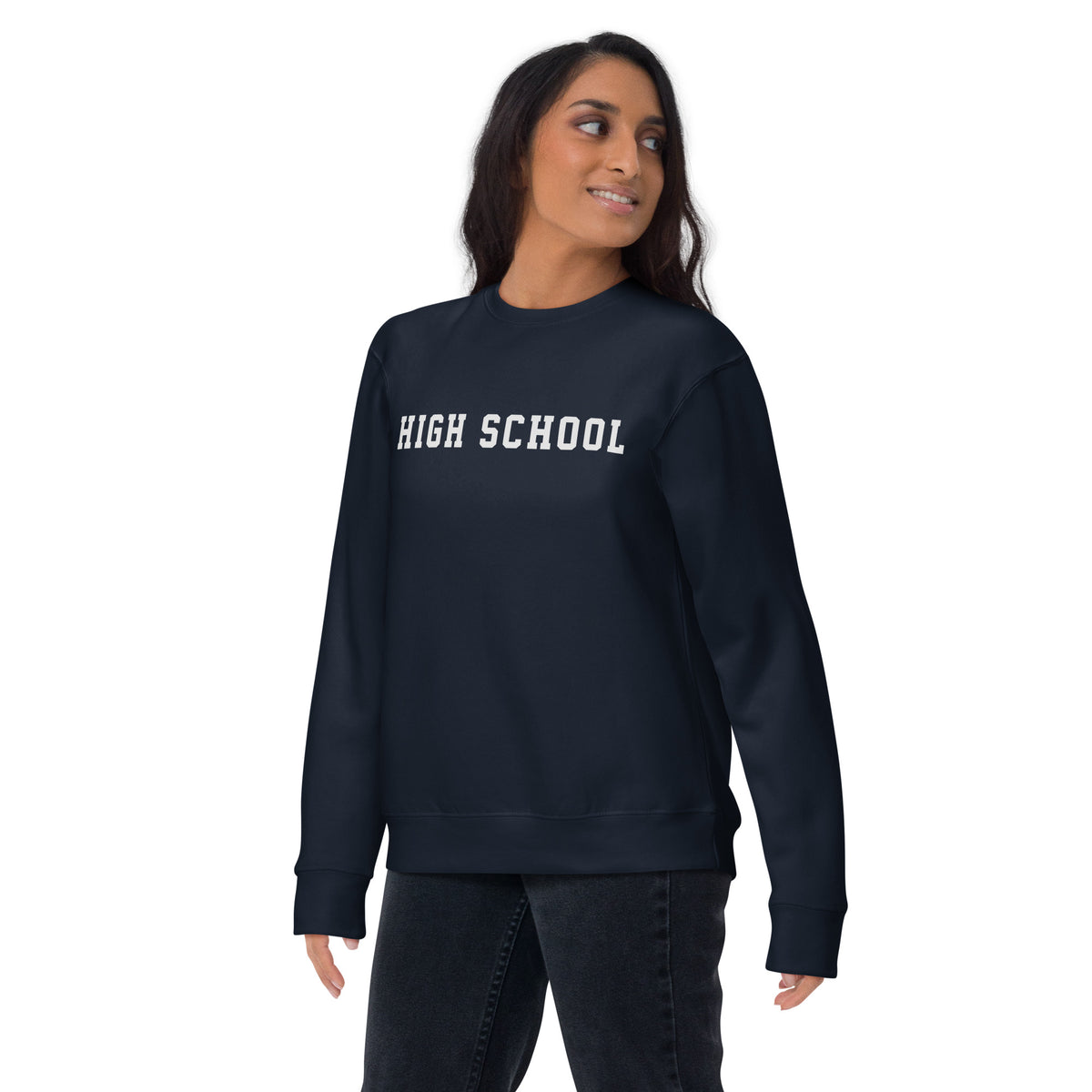 High School vintage graphic, printed on a SodaPop Cool crew sweatshirt.