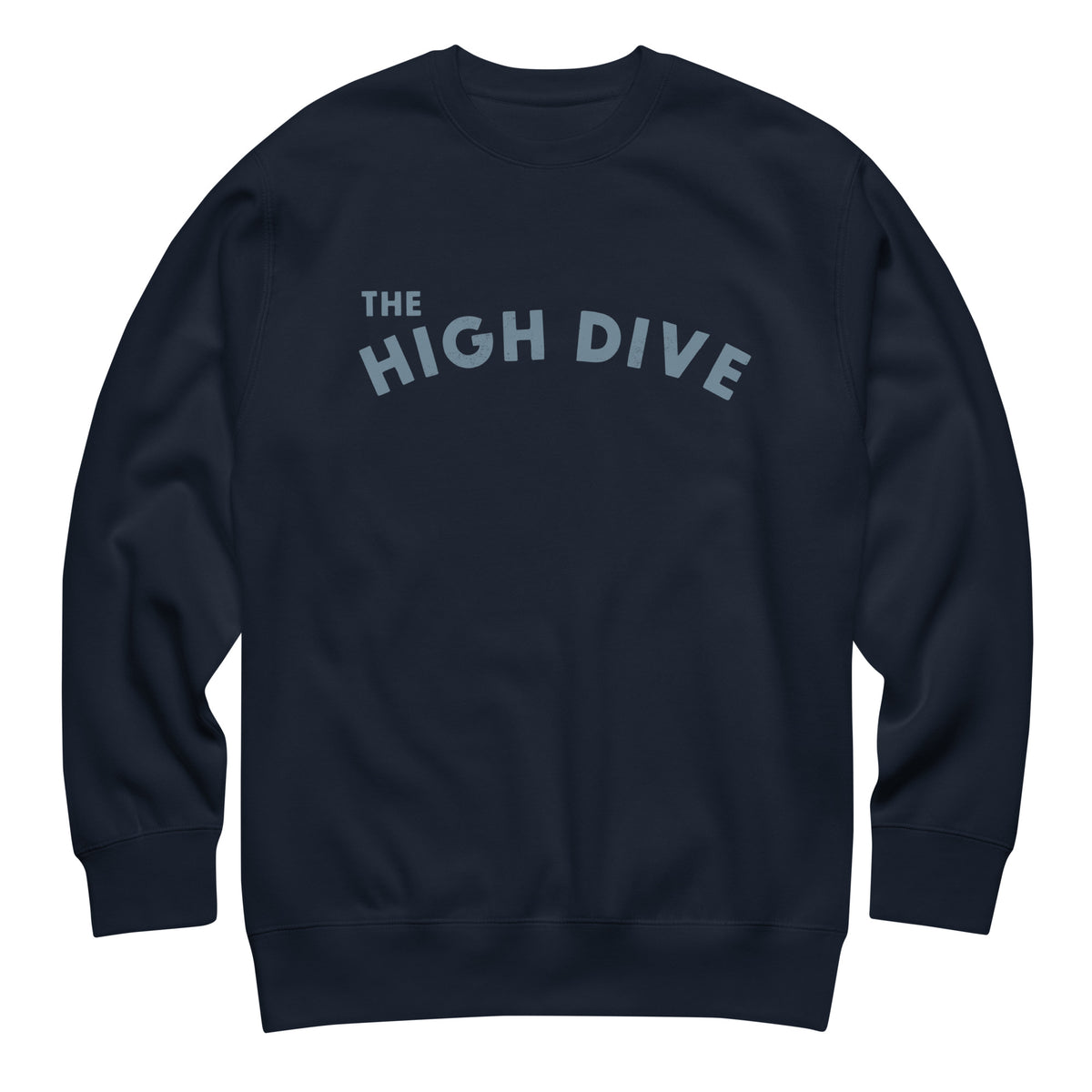 The High Dive vintage graphic, printed on a SodaPop Cool crew sweatshirt.