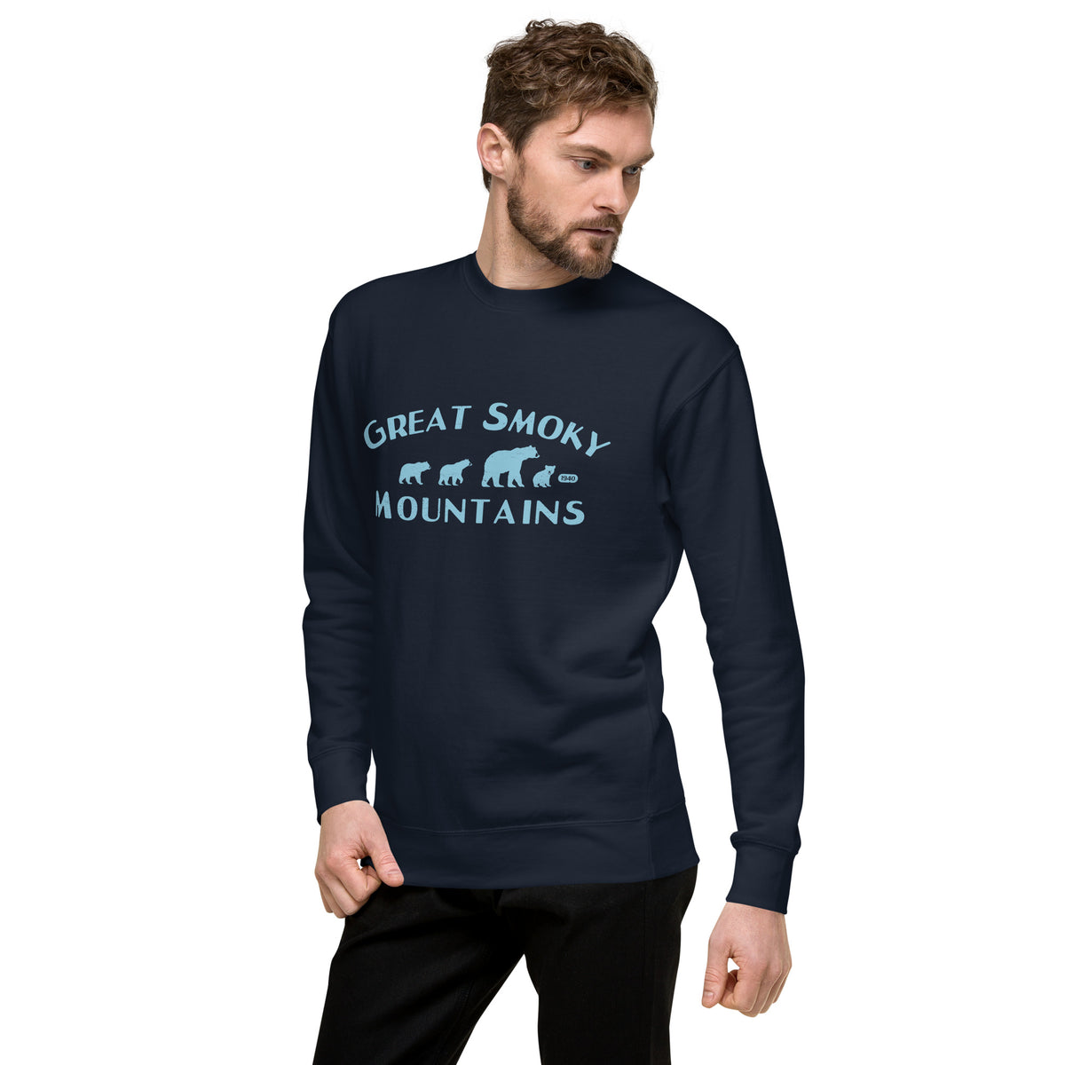 Great Smoky Mountains Park Bears vintage graphic, printed on a SodaPop Cool crew sweatshirt.