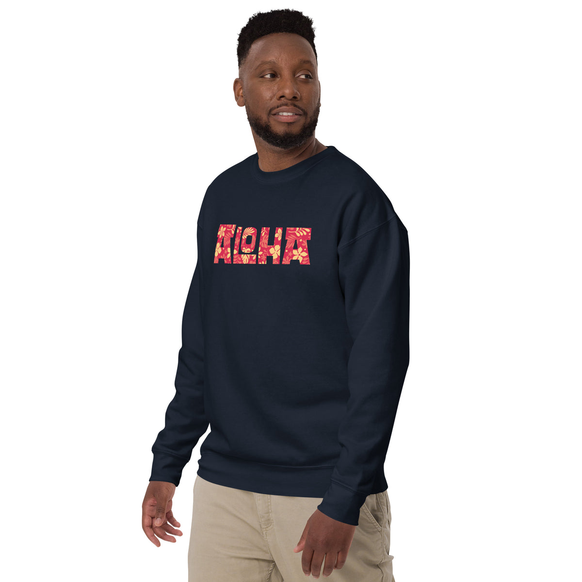 Aloha Hawaii Billboard Flowers vintage graphic, printed on a SodaPop Cool crew sweatshirt.