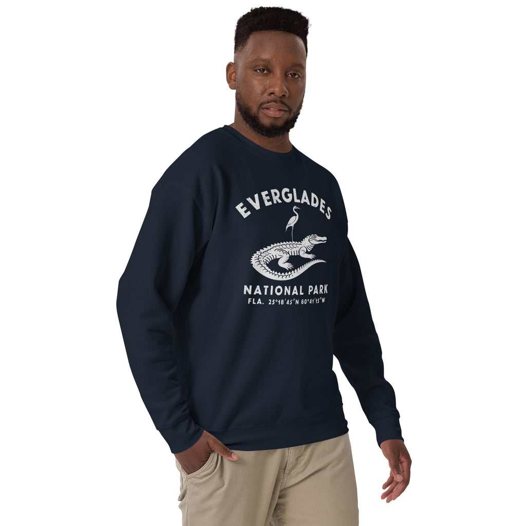 Everglades National Park Florida vintage graphic, printed on a SodaPop Cool crew sweatshirt.