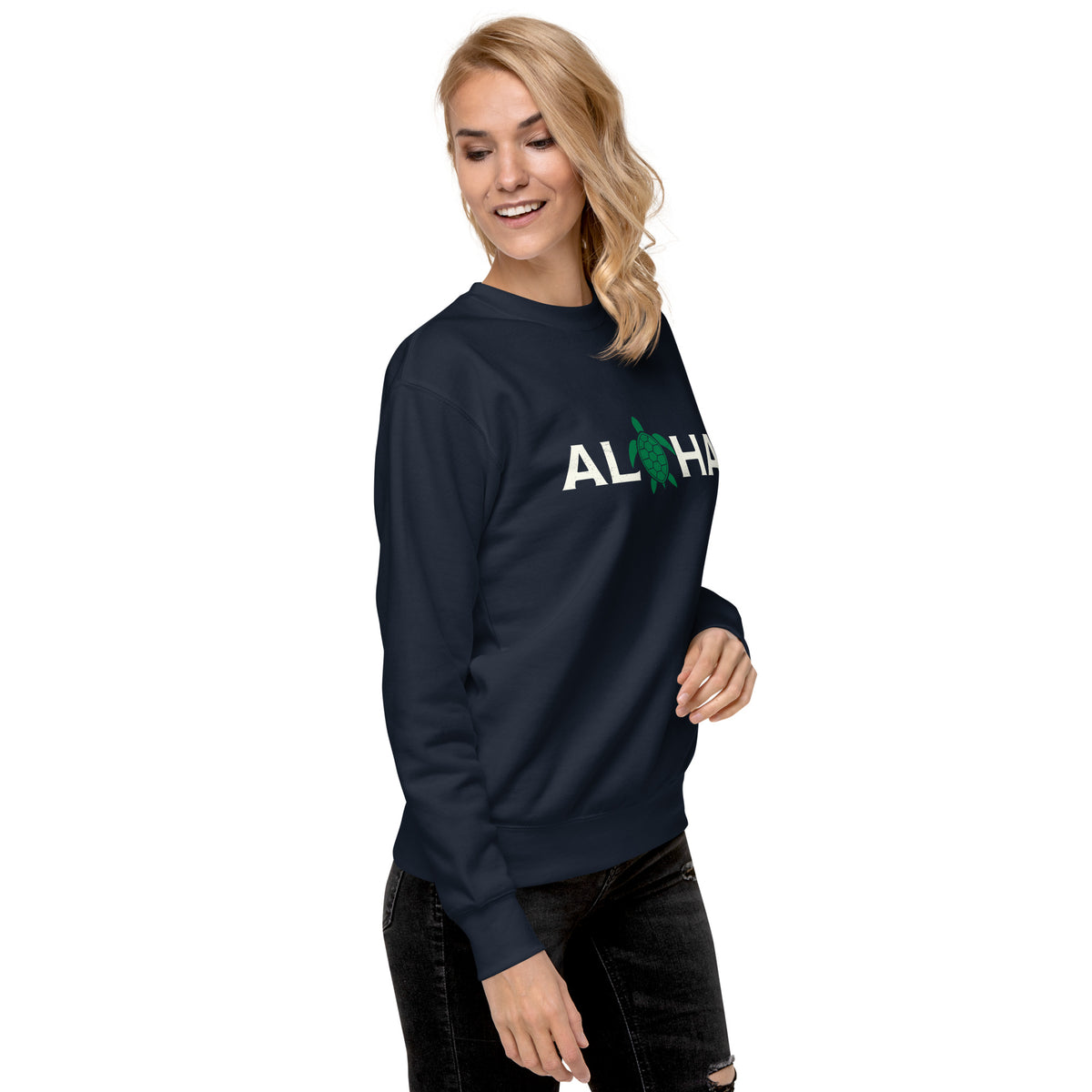 Aloha Hawaii Turtle vintage graphic, printed on a SodaPop Cool crew sweatshirt.