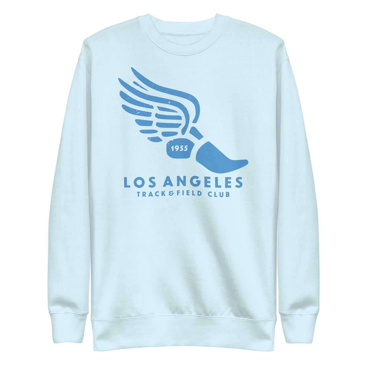 Los Angeles Track & Field 1955 California vintage graphic, printed on a SodaPop Cool crew sweatshirt.
