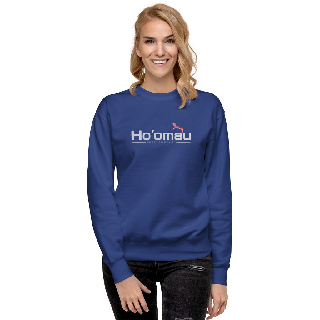 Ho'omau Surf Company Hawaii vintage graphic, printed on a SodaPop Cool crew sweatshirt.