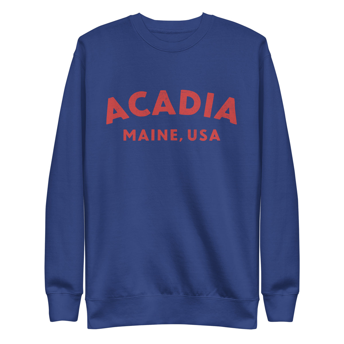 Acadia Maine Park vintage graphic, printed on a SodaPop Cool crew sweatshirt.