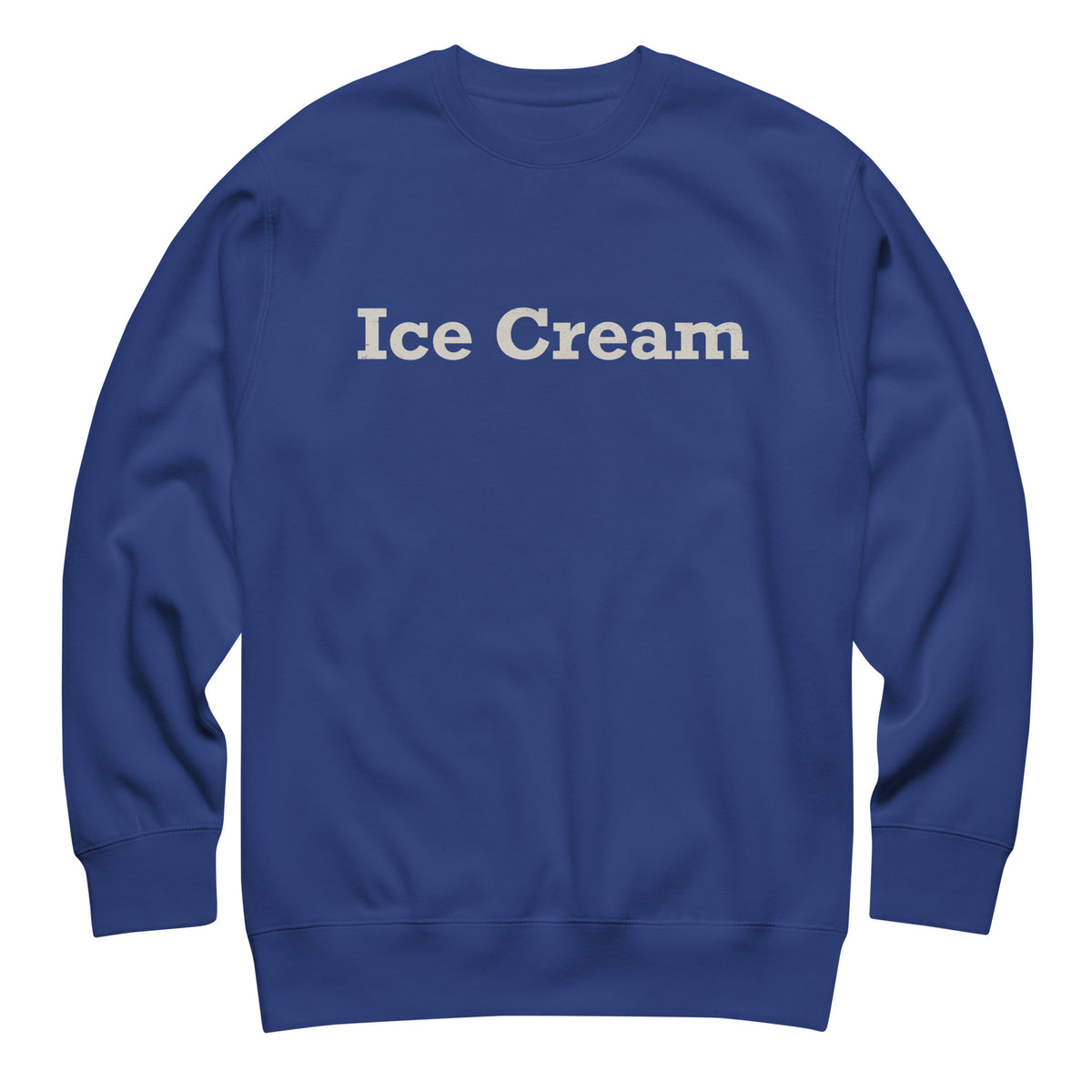 Ice Cream vintage graphic, printed on a SodaPop Cool crew sweatshirt.