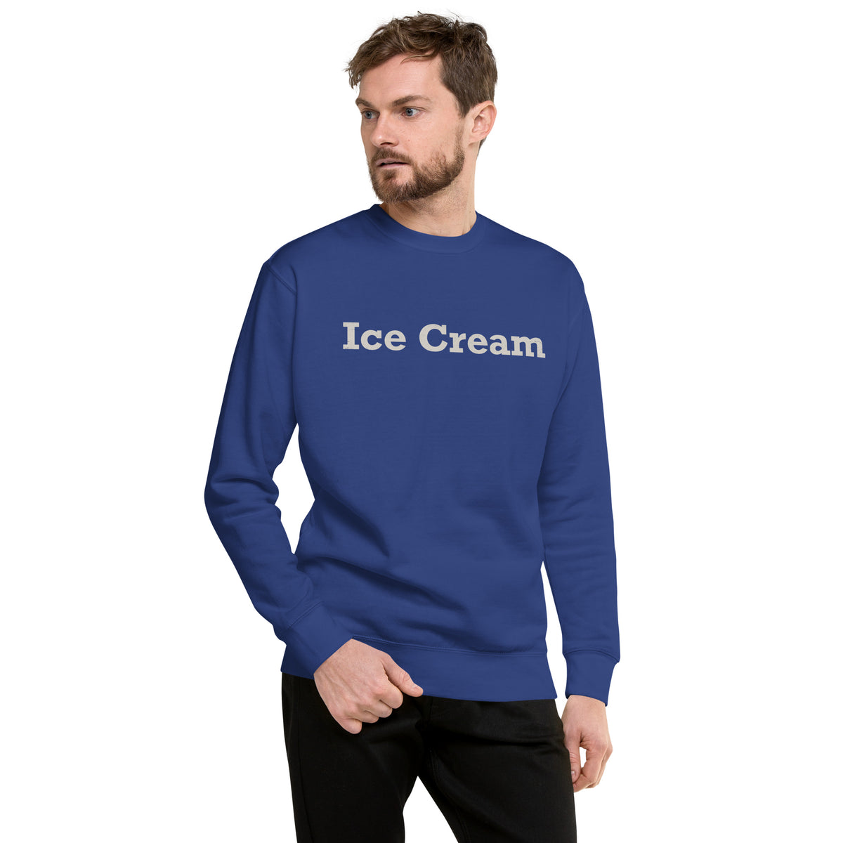 Ice Cream vintage graphic, printed on a SodaPop Cool crew sweatshirt.