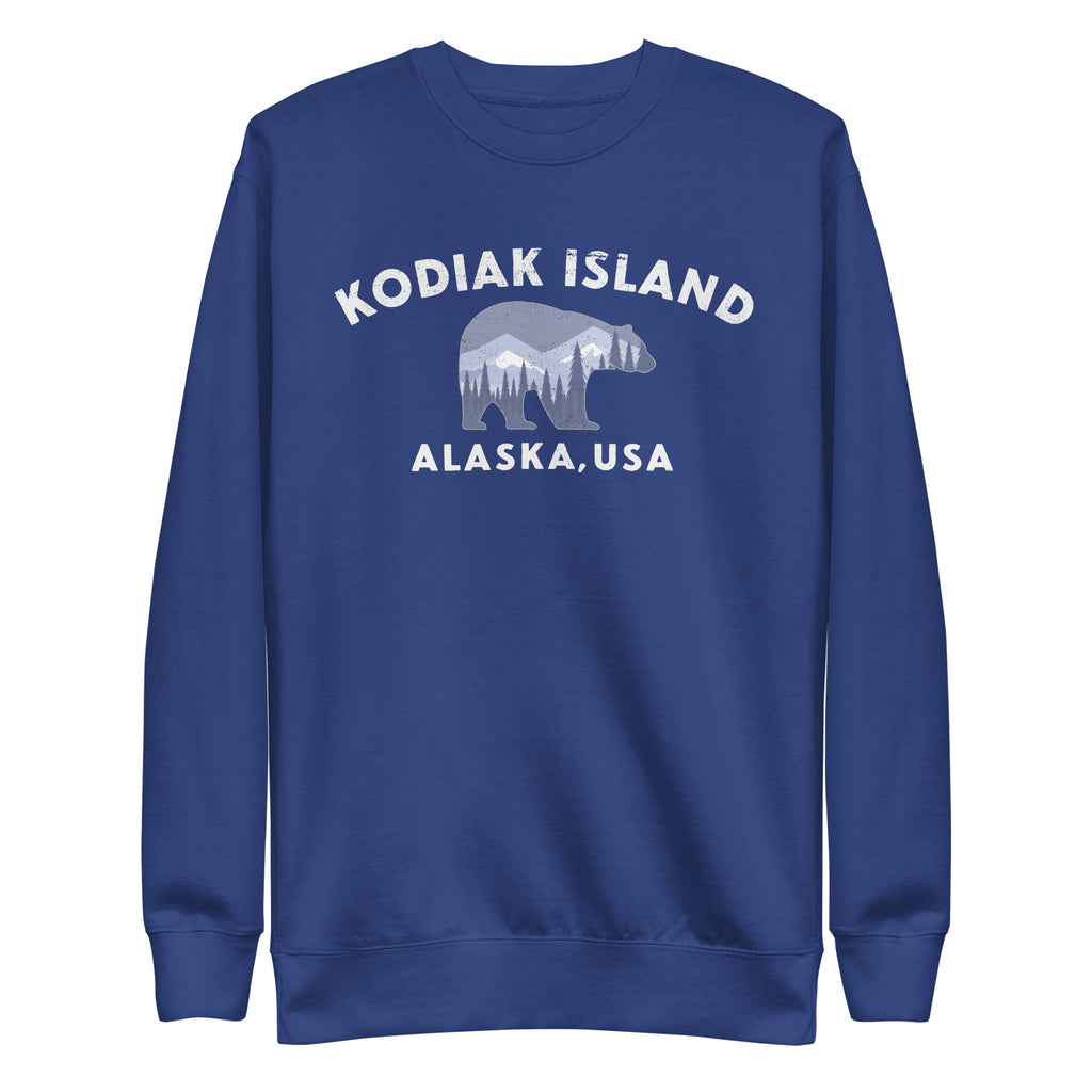 Kodiak Island Alaska Park Bear vintage graphic, printed on a SodaPop Cool crew sweatshirt.