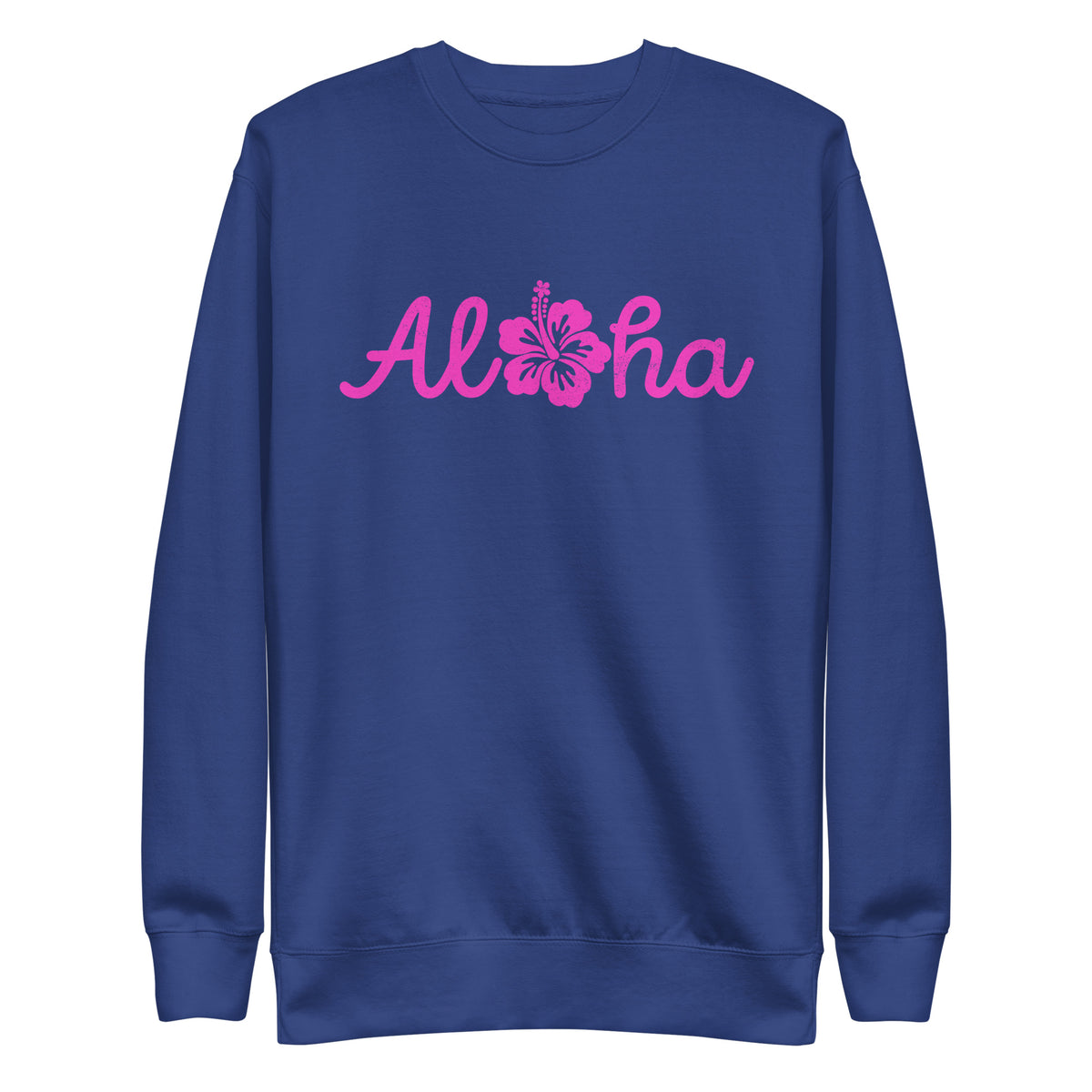 Aloha Hawaii Hibiscus Flower vintage graphic, printed on a SodaPop Cool crew sweatshirt.