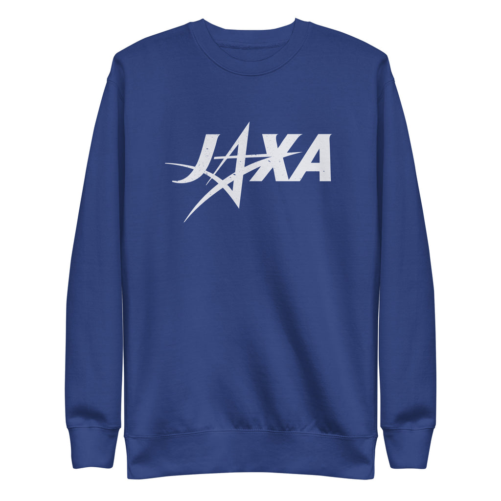 Japan Aerospace Exploration Agency (JAXA) vintage graphic, printed on a SodaPop Cool crew sweatshirt.