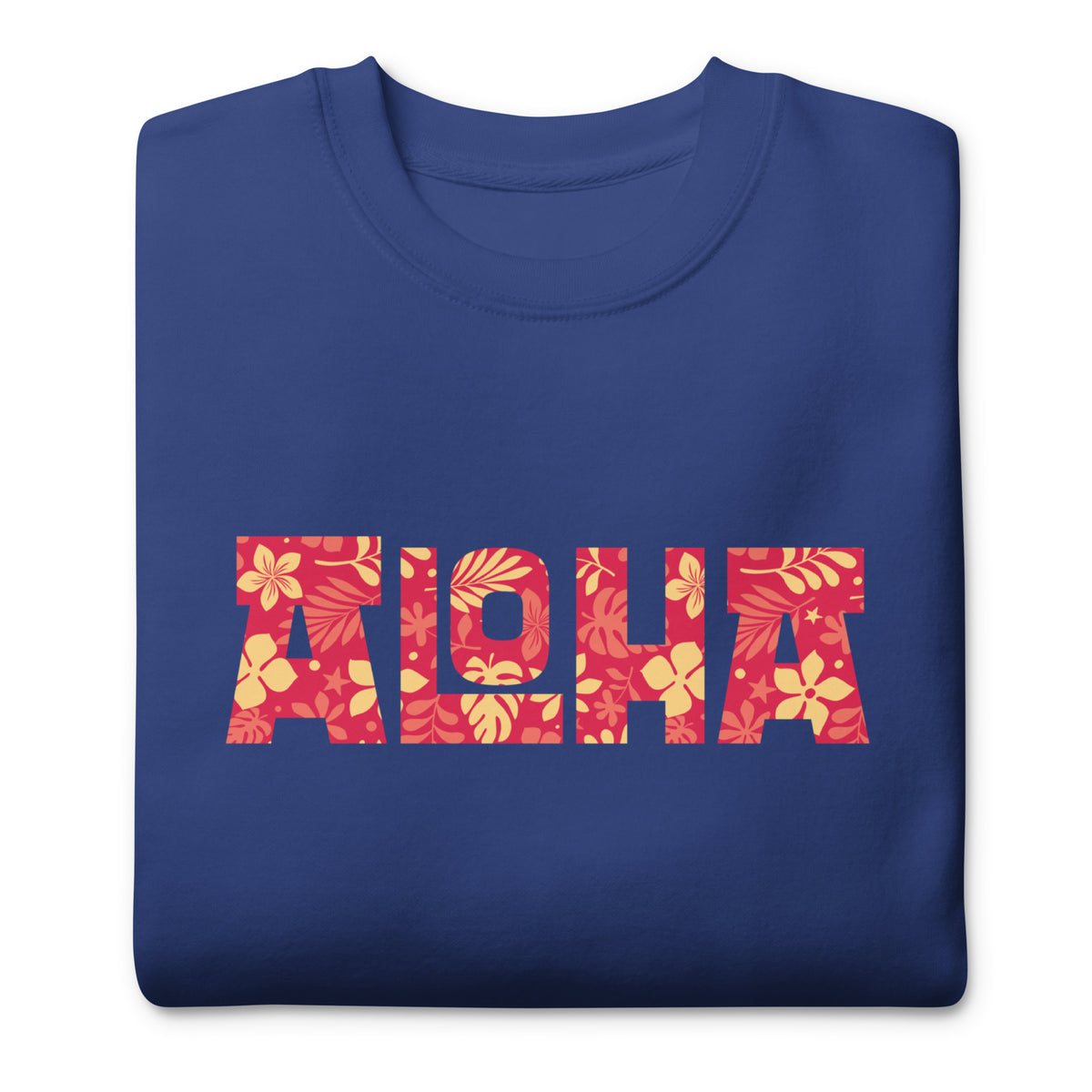 Aloha Hawaii Billboard Flowers vintage graphic, printed on a SodaPop Cool crew sweatshirt.