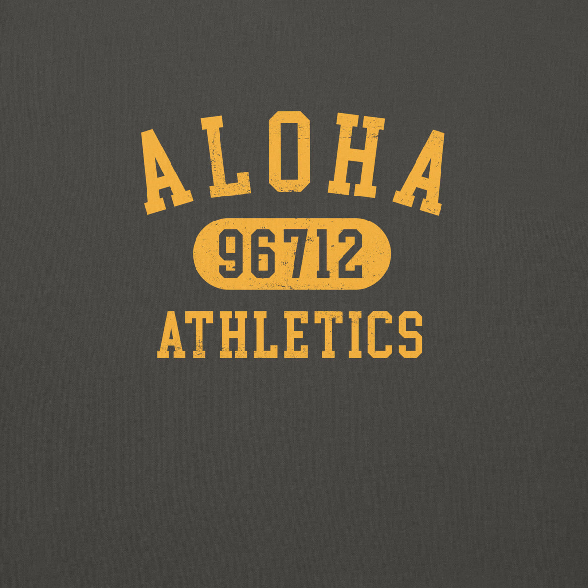 Aloha Hawaii Athletics 96712 vintage graphic, printed on a SodaPop Cool crew sweatshirt.