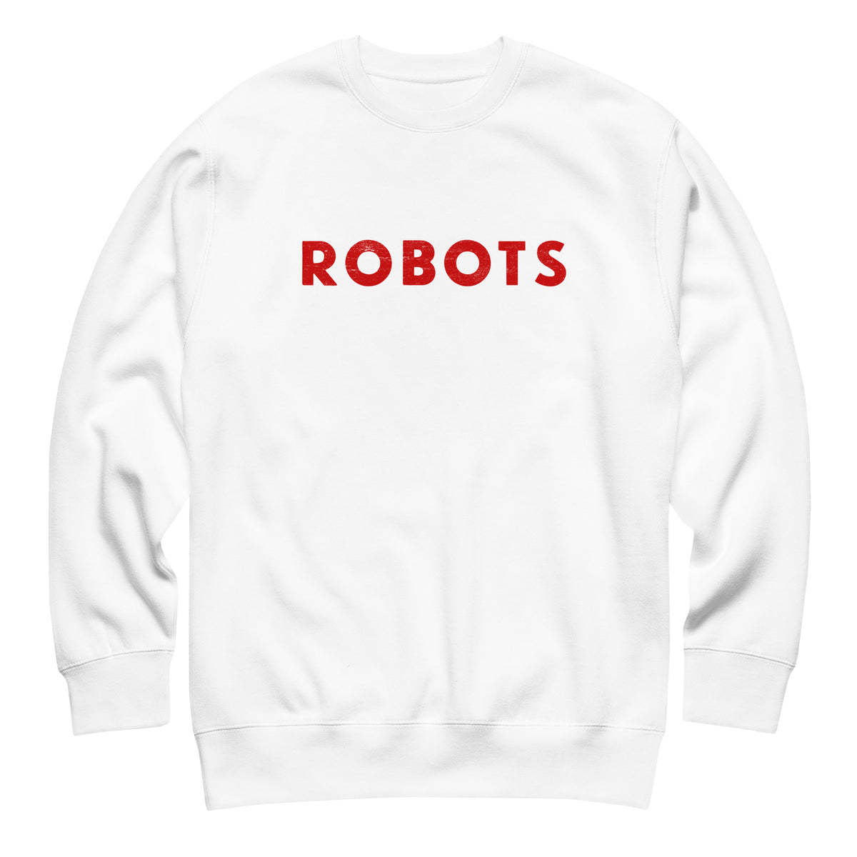 Robots vintage graphic, printed on a SodaPop Cool crew sweatshirt.
