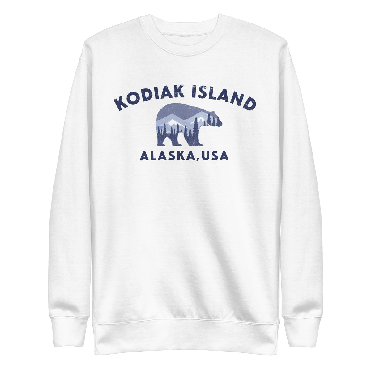 Kodiak Island Alaska Park Bear vintage graphic, printed on a SodaPop Cool crew sweatshirt.