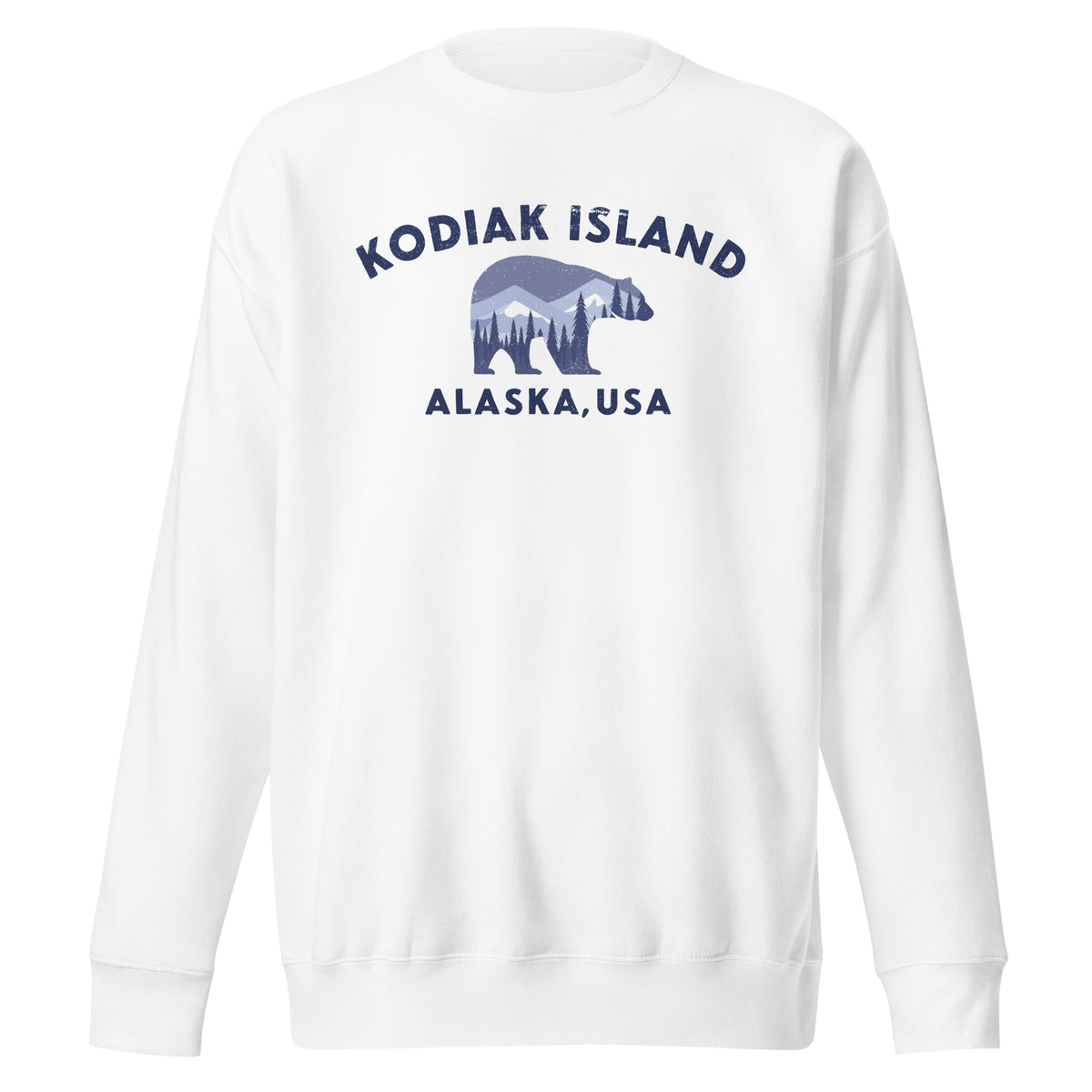 Kodiak Island Alaska Park Bear vintage graphic, printed on a SodaPop Cool crew sweatshirt.