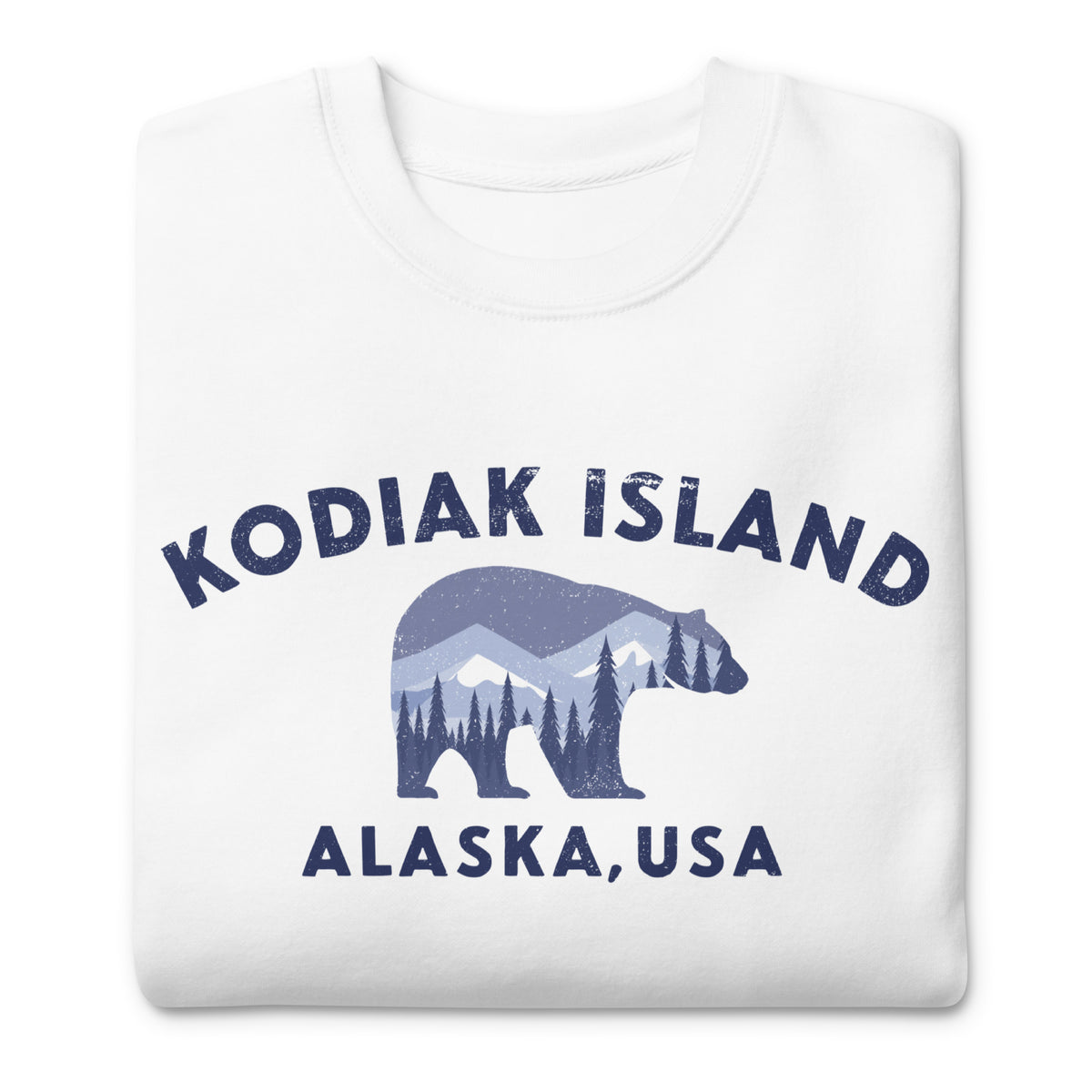 Kodiak Island Alaska Park Bear vintage graphic, printed on a SodaPop Cool crew sweatshirt.