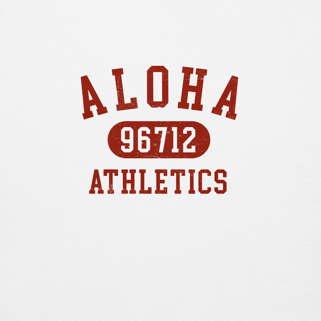 Aloha Hawaii Athletics 96712 vintage graphic, printed on a SodaPop Cool crew sweatshirt.