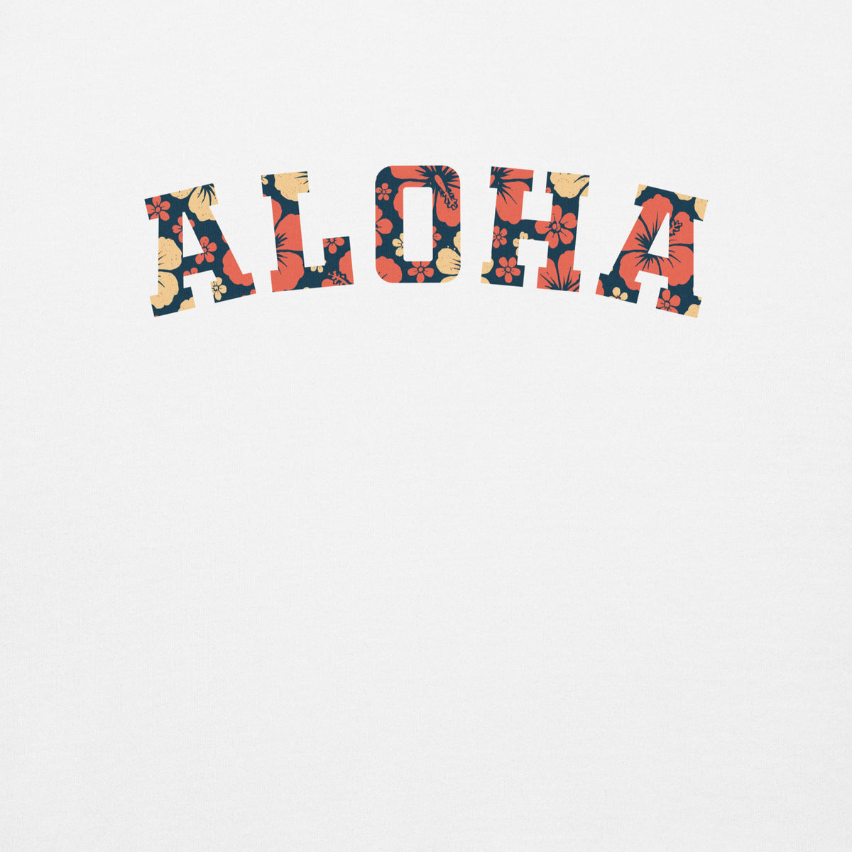 Aloha Hawaii Block vintage graphic, printed on a SodaPop Cool crew sweatshirt.